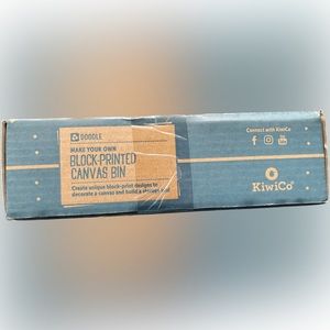 KiwiCo DOODLE CRATE Make Your Own “Block Printed Canvas Bin” Block Printing